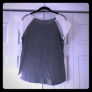 American Eagle sheer sleeved t-shirt