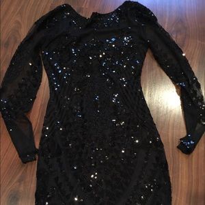 Black sequin dress