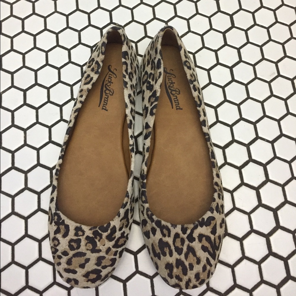 Lucky brand leopard print ballet flats