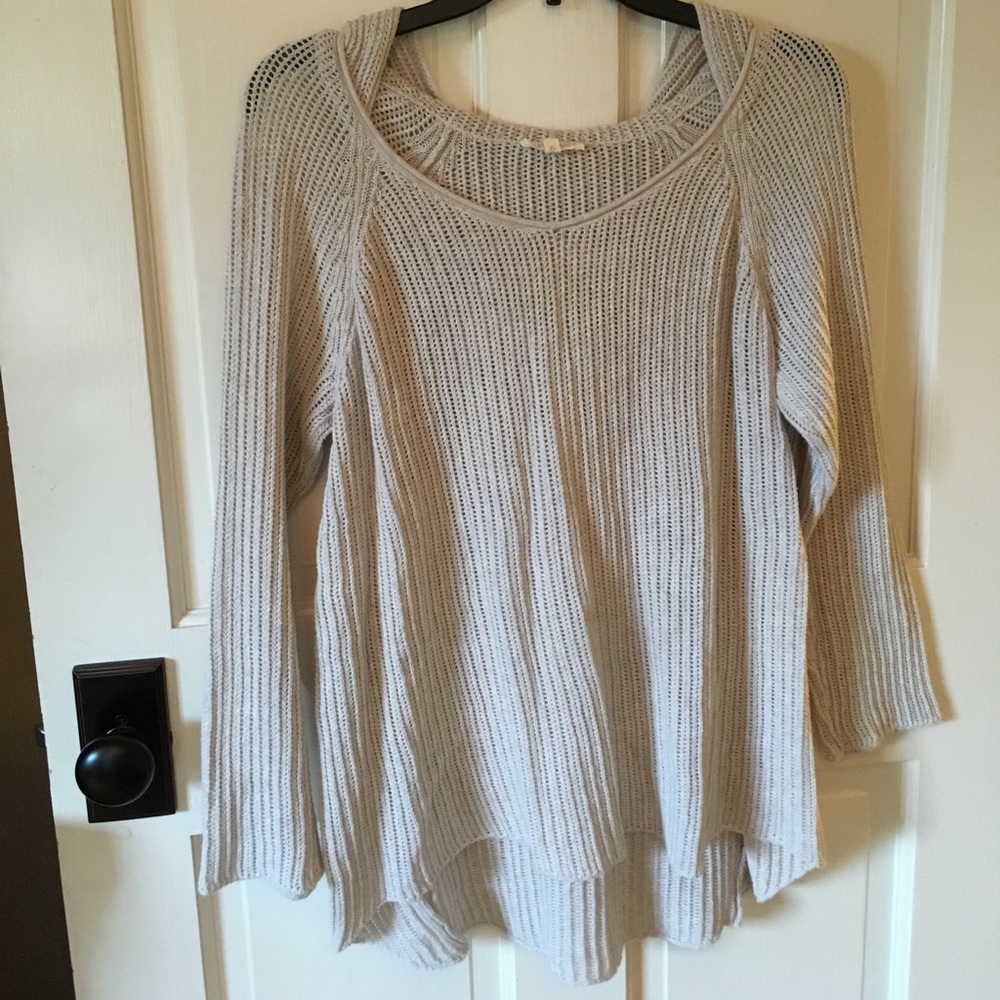 Eileen Fisher hooded loose knit sweater