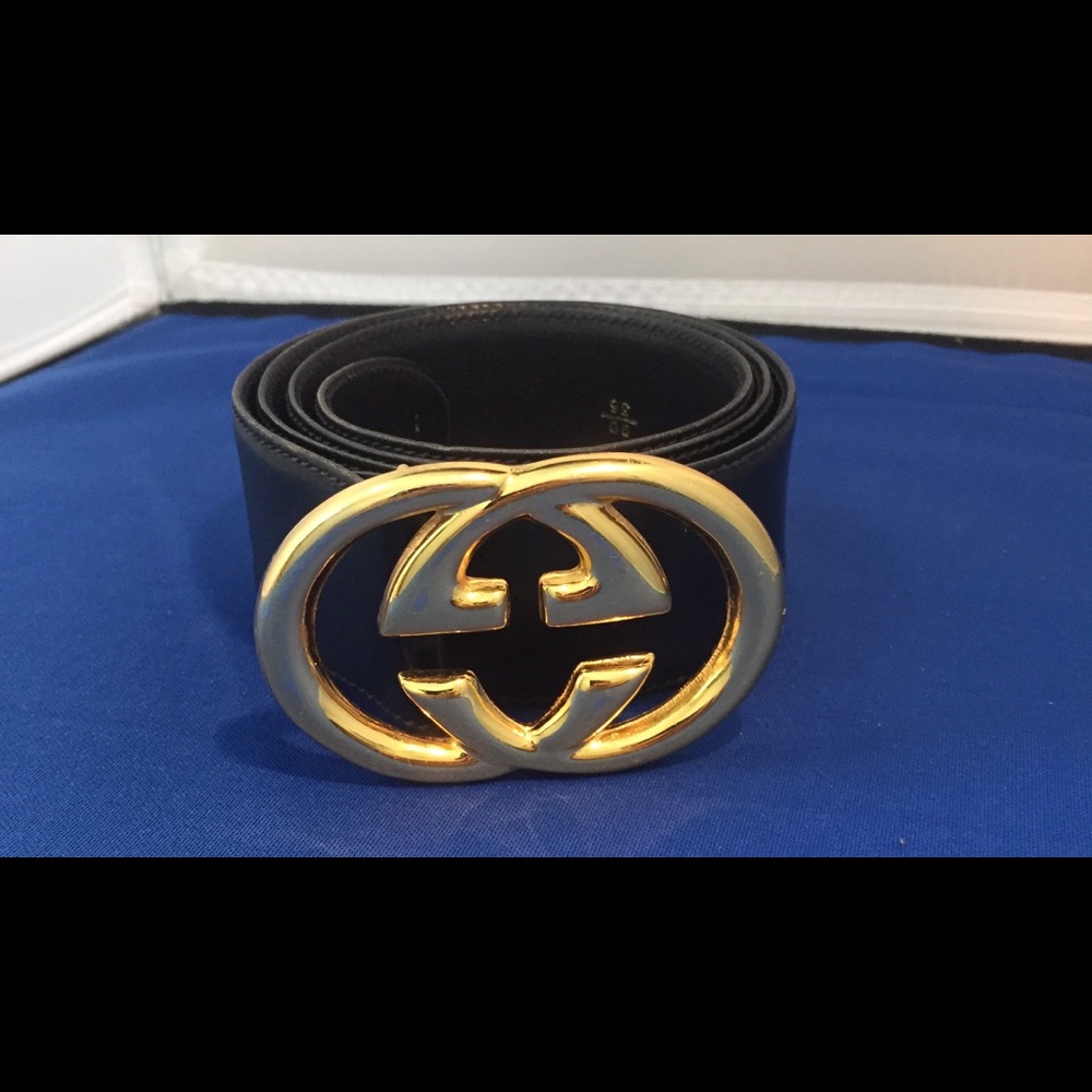 Gucci Vintage Gold Leather belt size 90/36