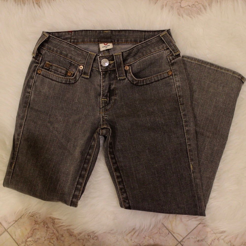 TRUE RELIGION KATE CROPPED STRETCH JEANS