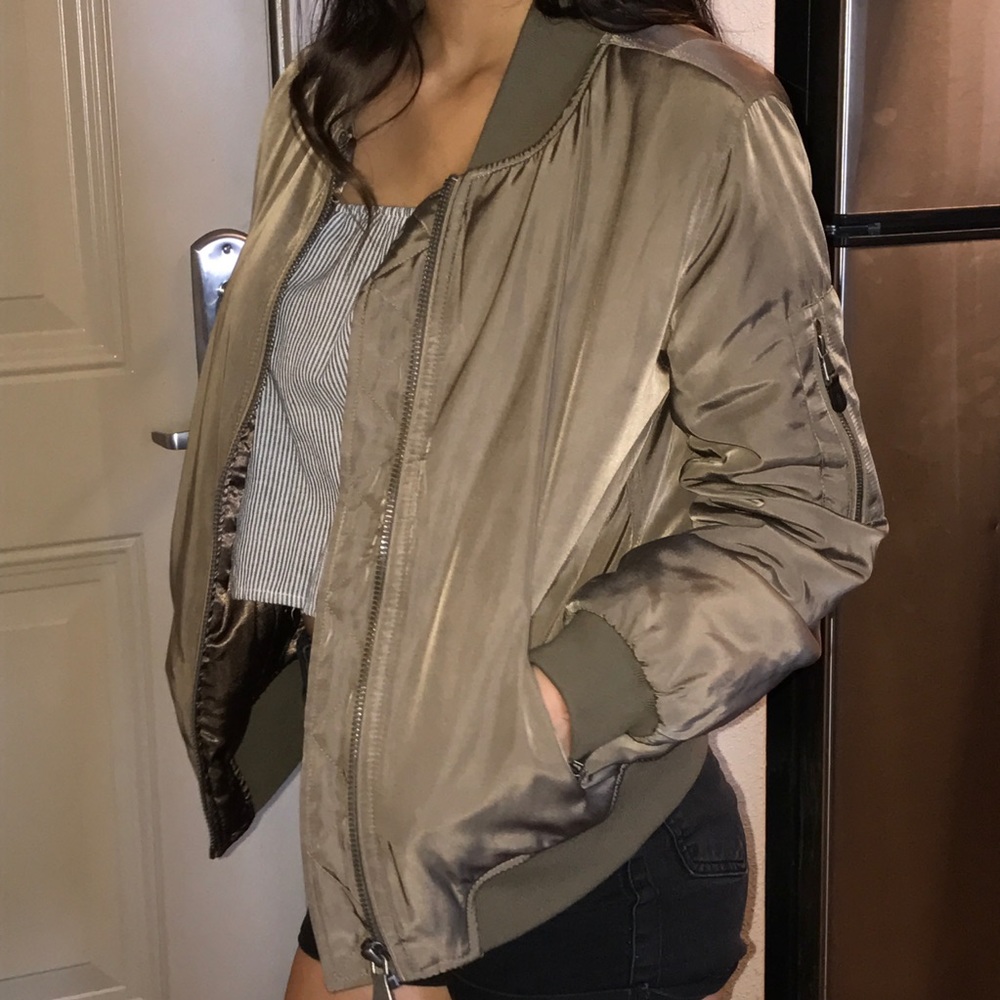pacsun tan bomber jacket