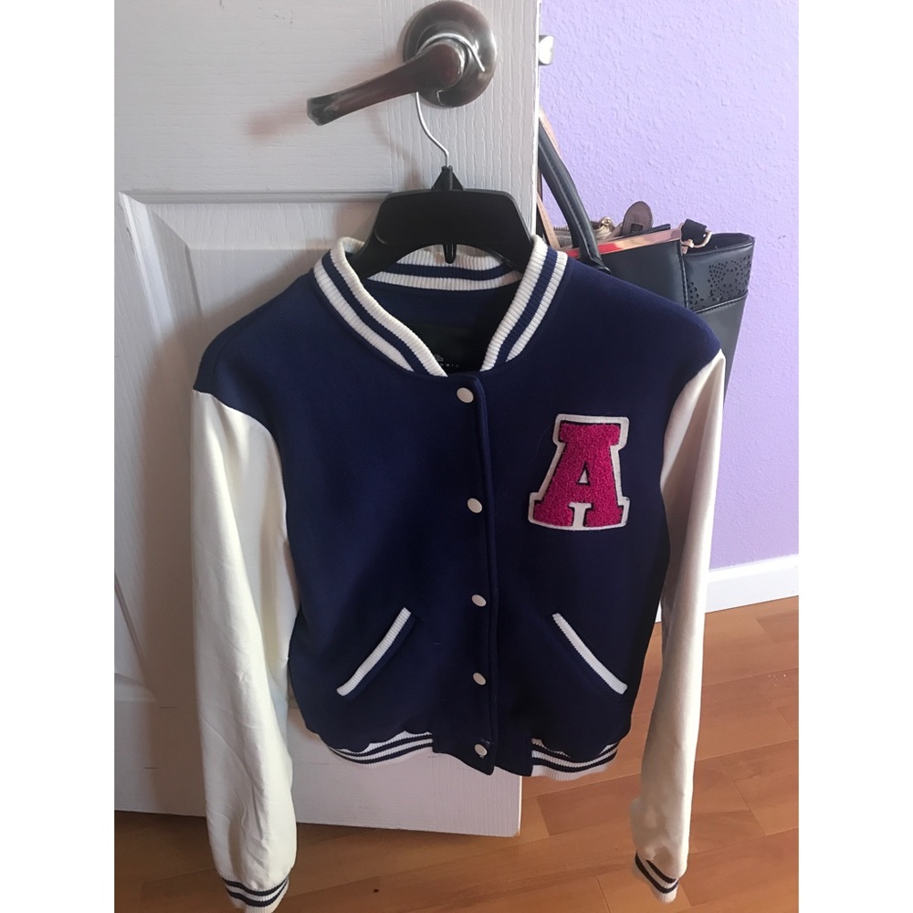 Varsity jacket with letter A