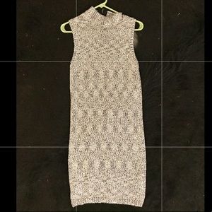 Grey sweater dress
