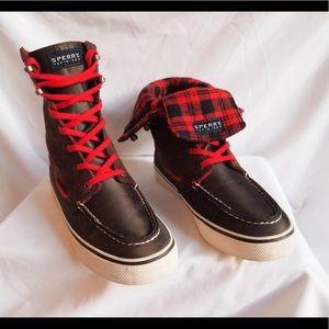 Sperry Tops-Sider Acklins Olive Nylon Brown Boot