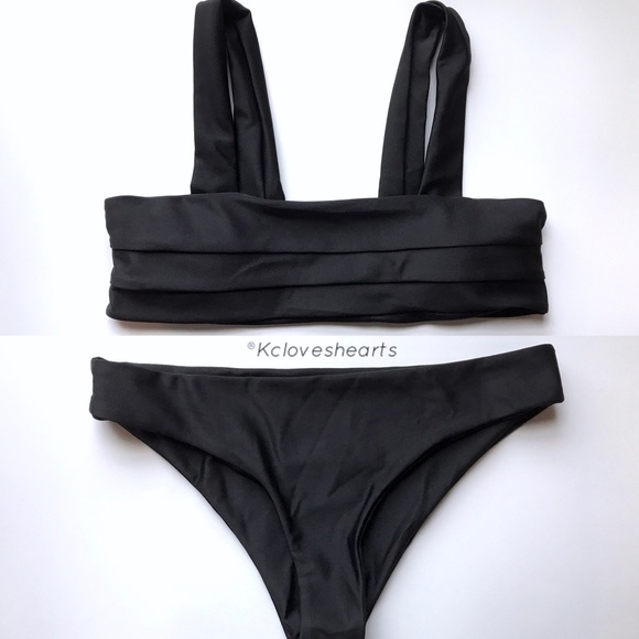 Black Thick Strap Bikini Set - Picture 2 of 2