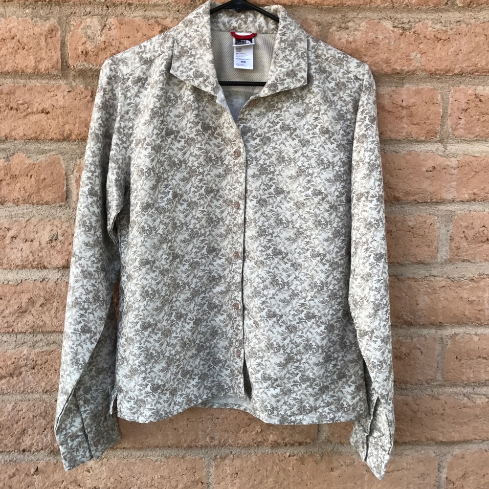 The North Face long sleeve button up top