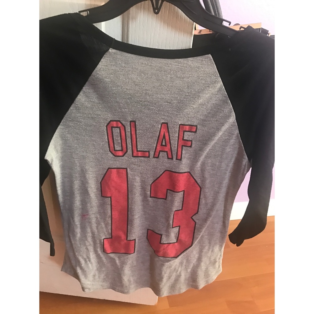 Frozen Olaf varsity #13 long sleeve