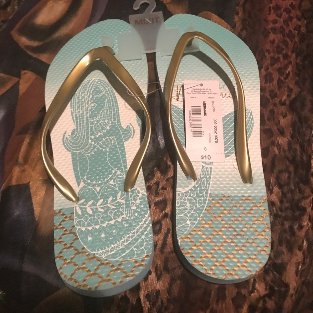 $Sold🎉$ NWT Mermaid flip flops