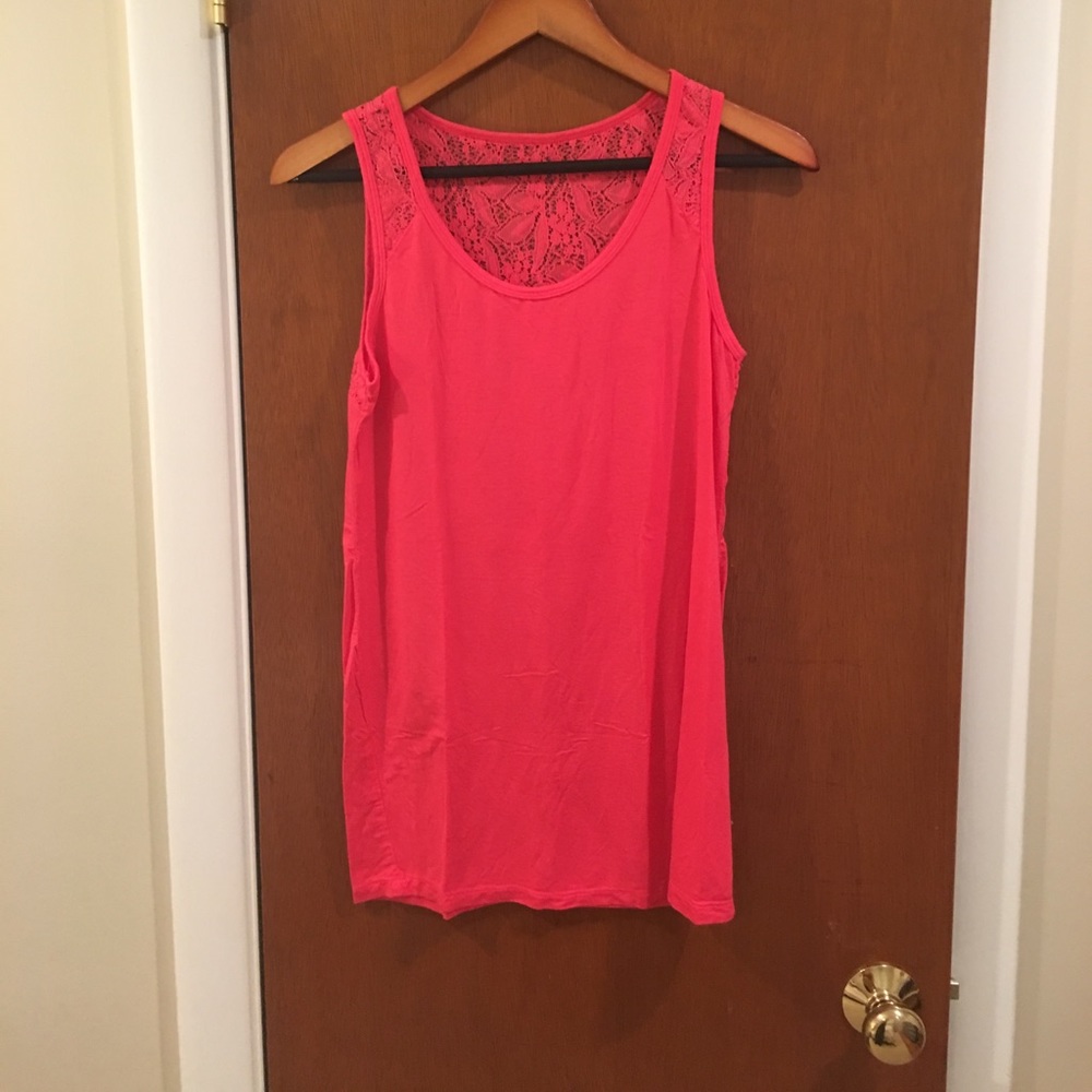 MOTHERHOOD MATERNITY Lace Back Tank