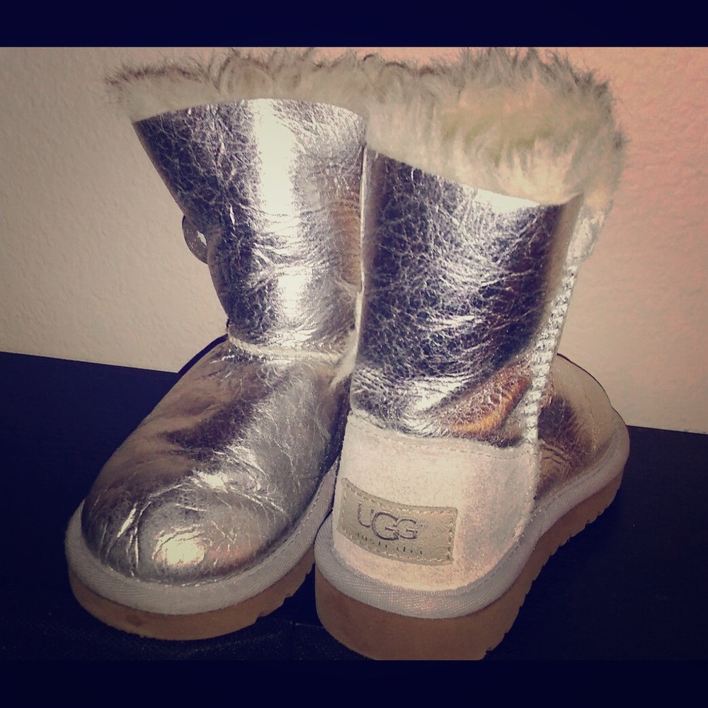 Metallic Silver Ugg Boots