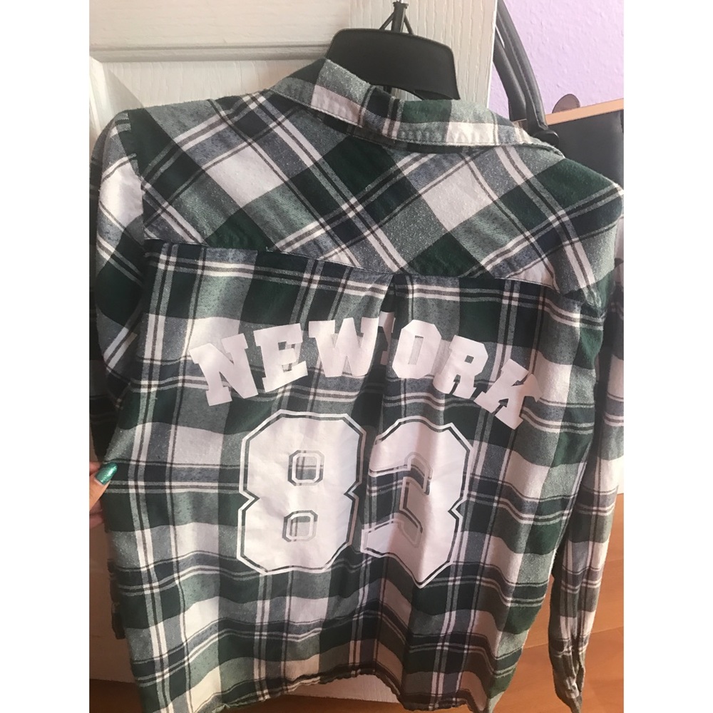 Green NY flannel