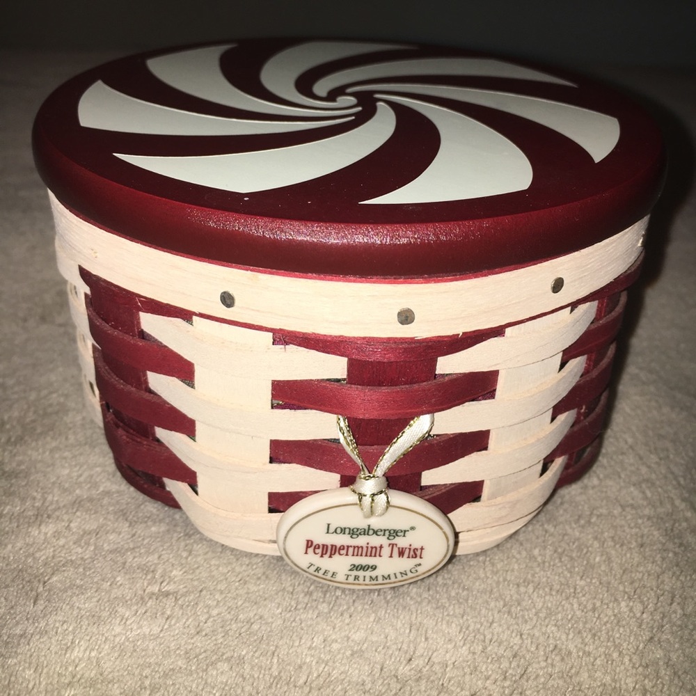 Longaberger Peppermint Twist tree trimming 🎄