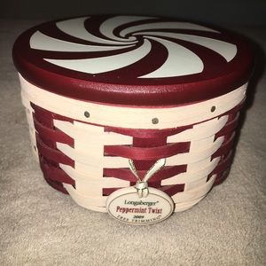 Longaberger Peppermint Twist tree trimming 🎄