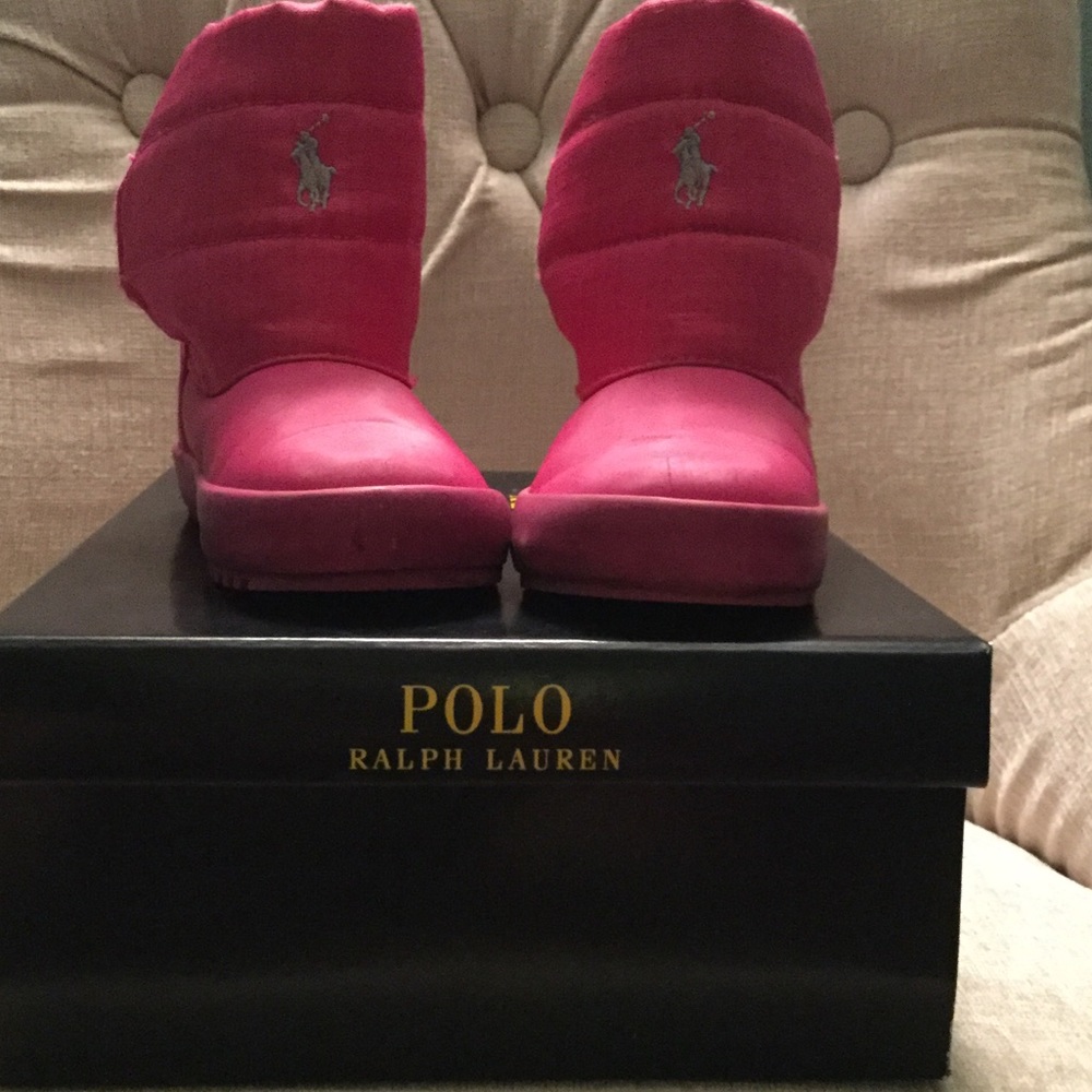 🎀 Pink Toddler POLO Rain ☔️ Snow ❄️ Boots