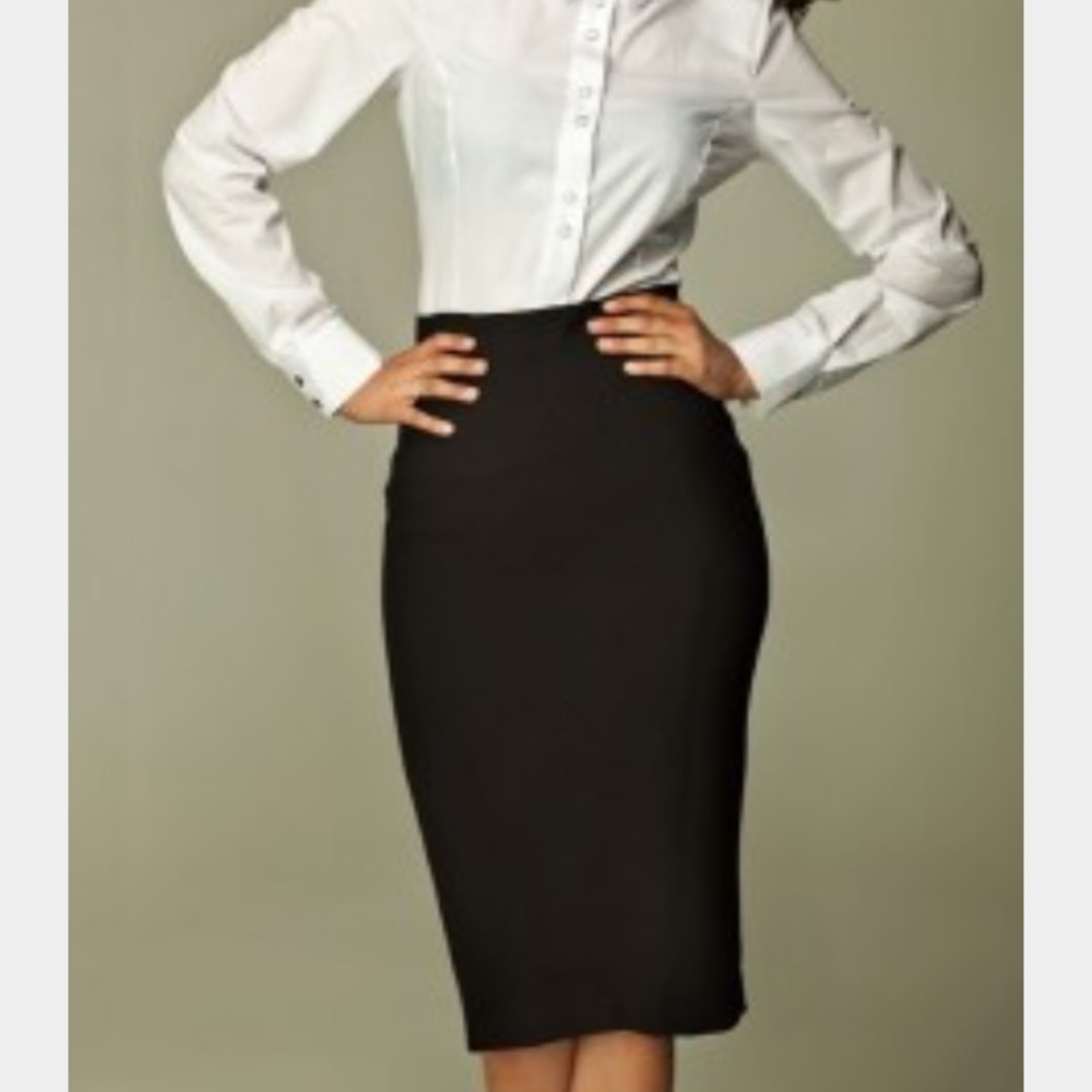 Lafayette 148 black pencil skirt
