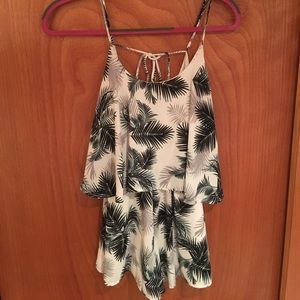 Palm Print Romper