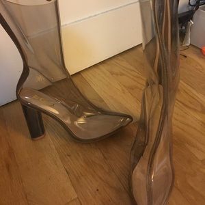 Perspex boots never worn