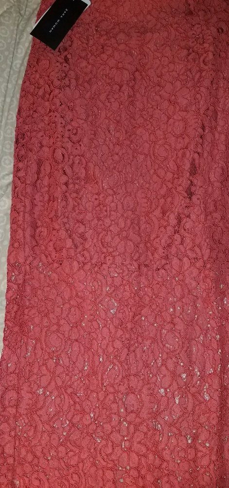 New with Tags Zara Lace Coral Lace midi skirt