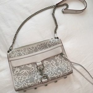 Large Rebecca Minkoff Laser Cut Mac Bag in White