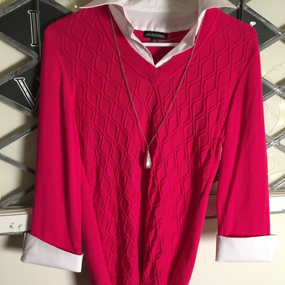 "3-in-1" Sweater with Attached Necklace