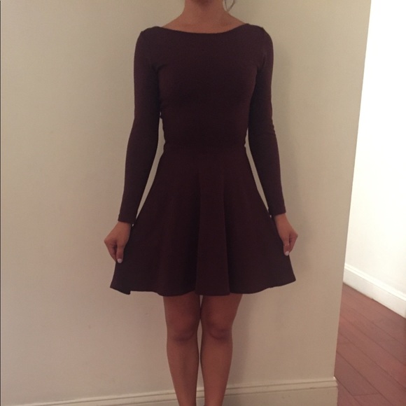 Burgundy Mini Dress - Picture 1 of 2