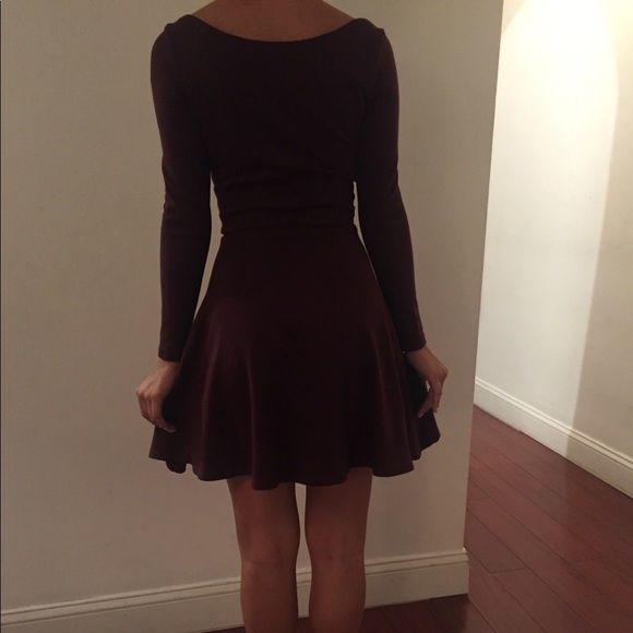 Burgundy Mini Dress - Picture 2 of 2