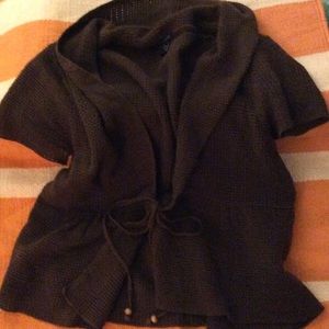 Tommy Hilfiger Open Weave Brown Cardigan