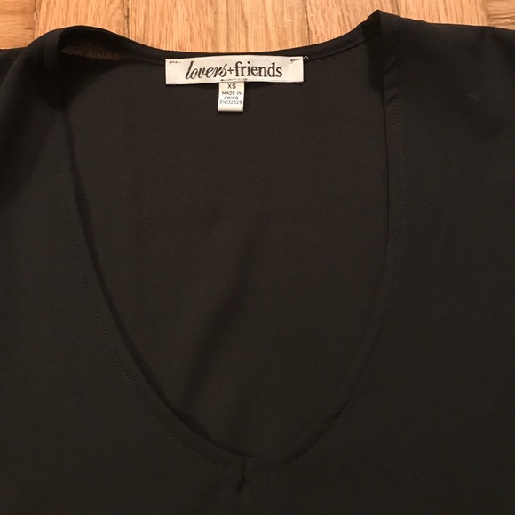 Lovers & Friends v neck bell sleeve blouse - Picture 2 of 4