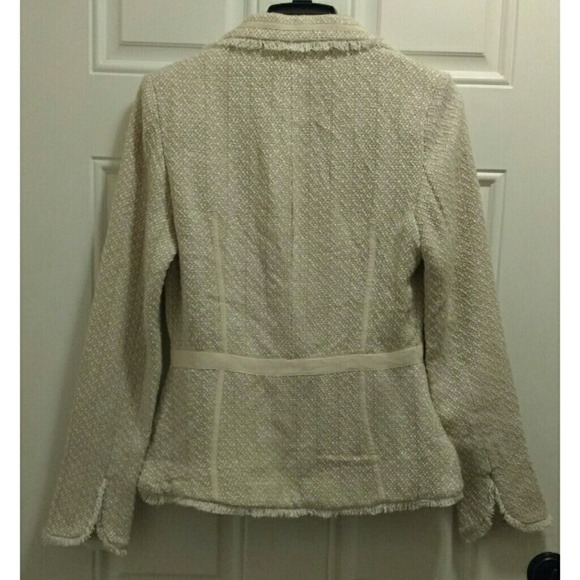 True Meaning single button tweed blazer light tan - Picture 2 of 5