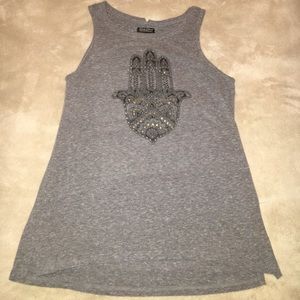 Lucky brand gray high neck t shirt 🕉
