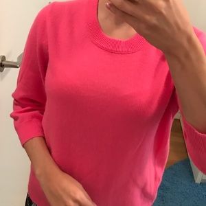 J Crew Neon Pink Italian Cashmere Sweater!