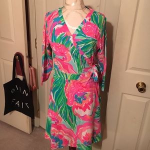 Lilly Pulitzer Emilia Wrap Dress in Paradise Bound