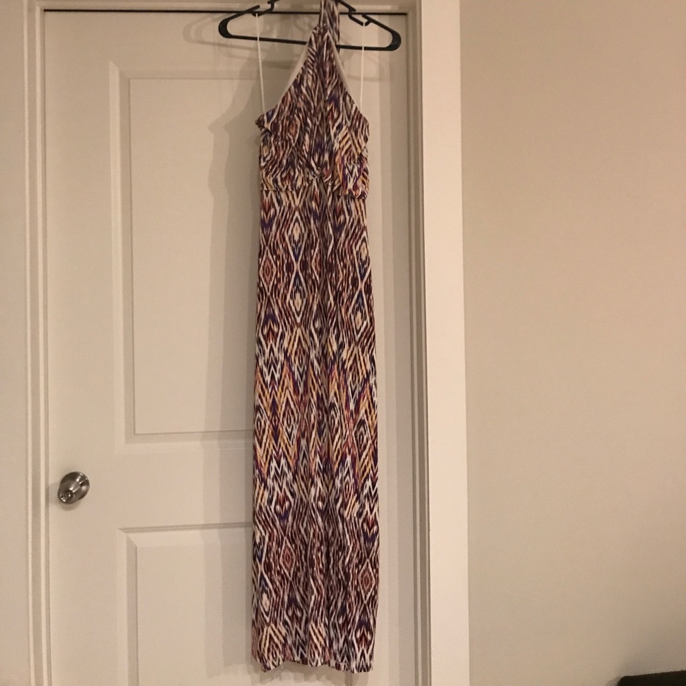 Long maxi beach print dress