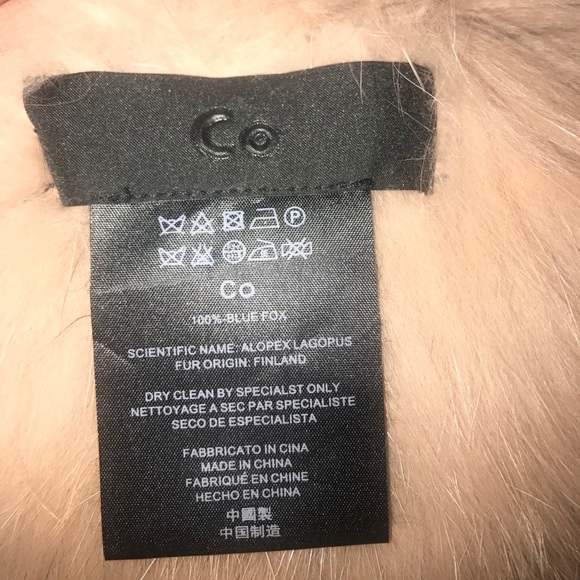 100% Blue Fox Dusty Pink Fur Collar