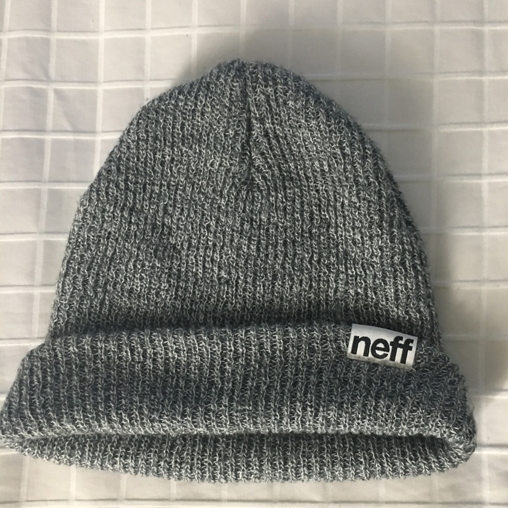 Grey knit Neff beanie