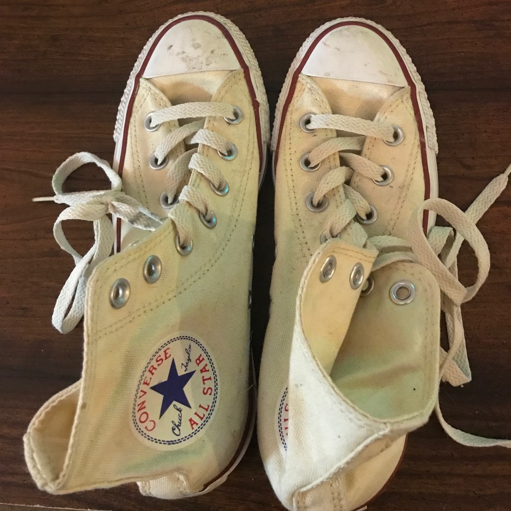 Converse off white high rise