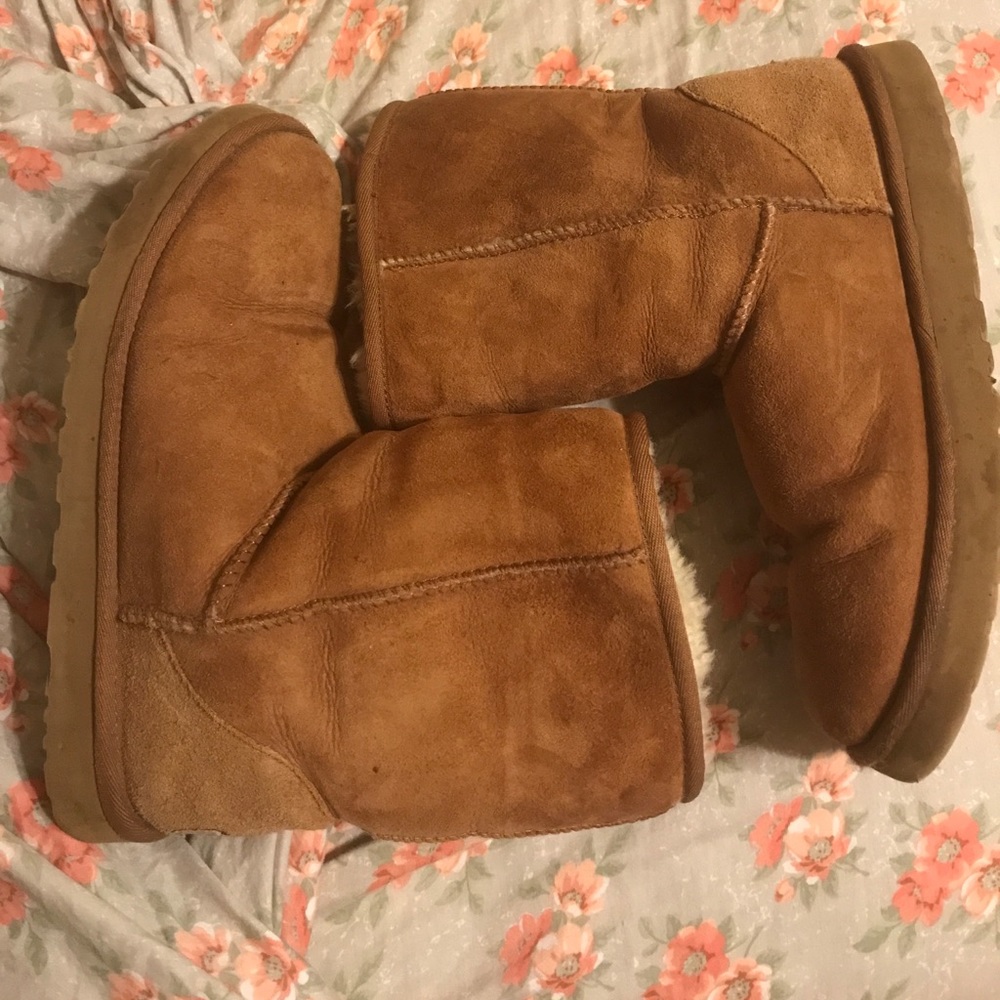 Worn chestnut ugg boots