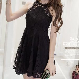 Black lace dress