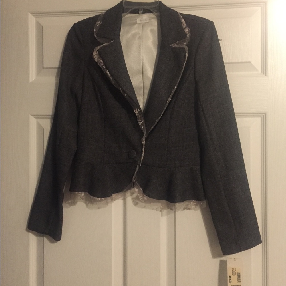 NEW WITH TAGS Bloomingdales AQUA grey suit jacket