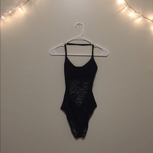Black lace bodysuit