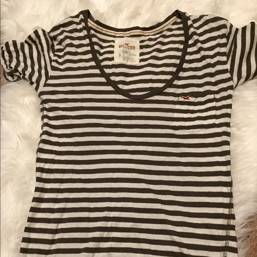 Brown and cream colored stripped shirt