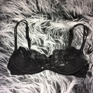 EUC 32A VS Unlined Demi Bra Lace Corset Detail