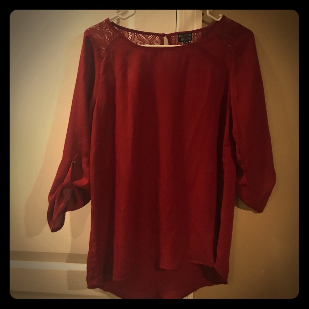 Burgundy blouse