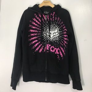Fox Racing Girls Zip Up Jacket Hoodie XL