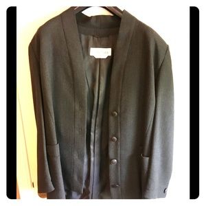 Max Mara Suit Sz 10 Grey Herringbone