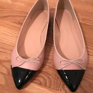 Never worn! J.Crew pointy-toe leather flats!
