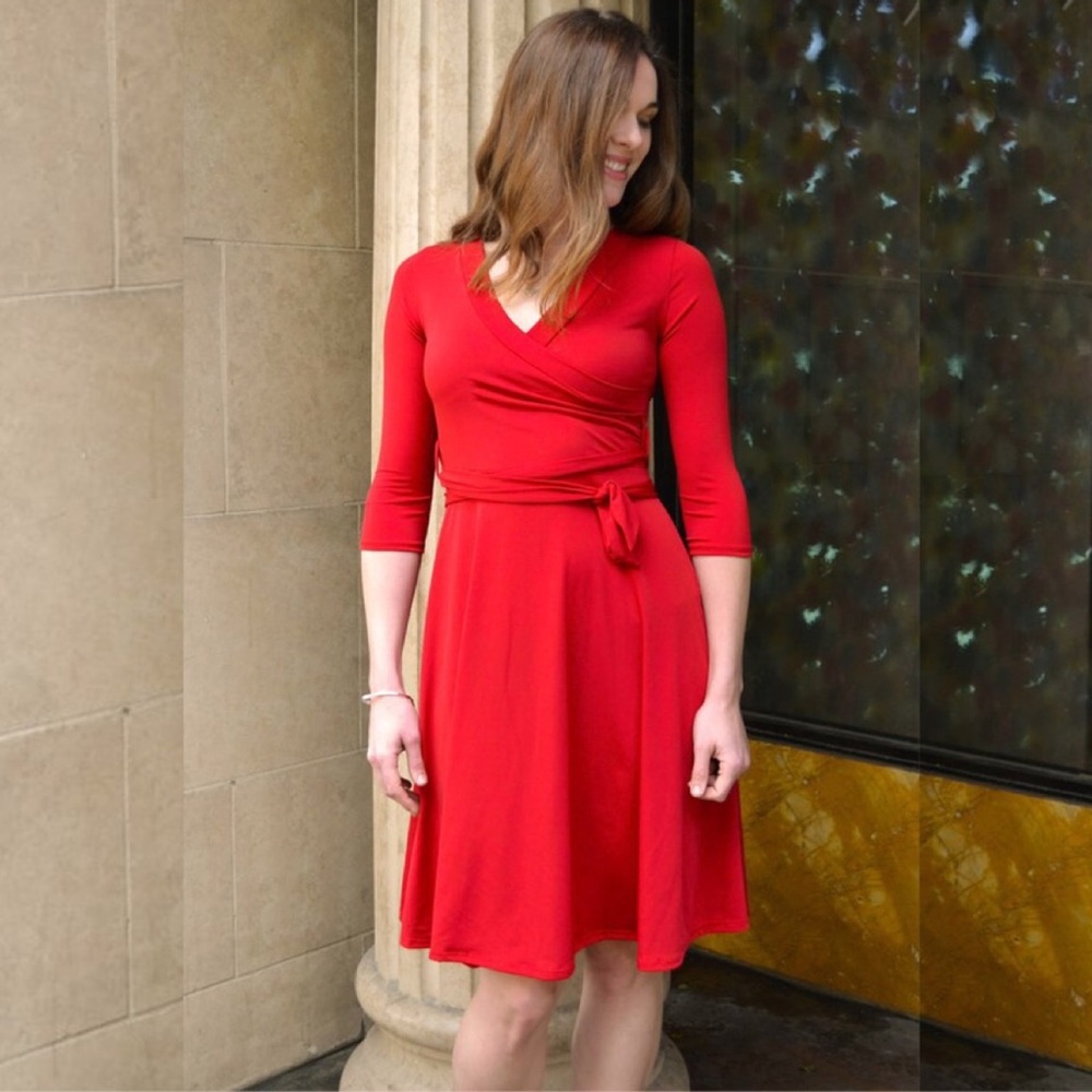 BOGO Sale NWOT Red Wrap Dress