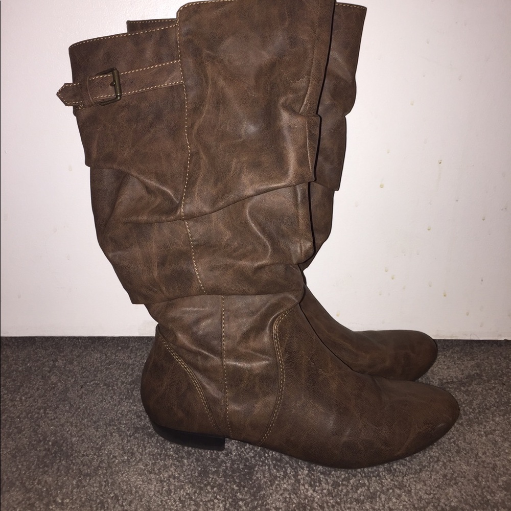Tall brown boots